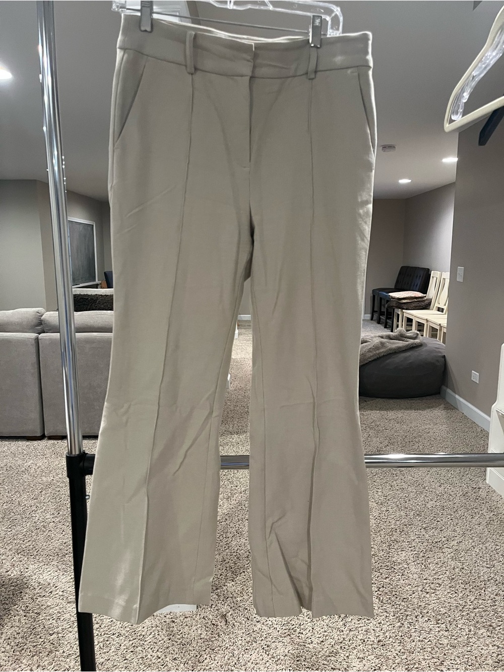 Loft - The Sutton Flare- Classic Beige Dress Pants